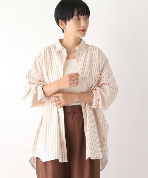 LEPSIM ブラウス シャツ BIGストライプシャツ 141726 レディース