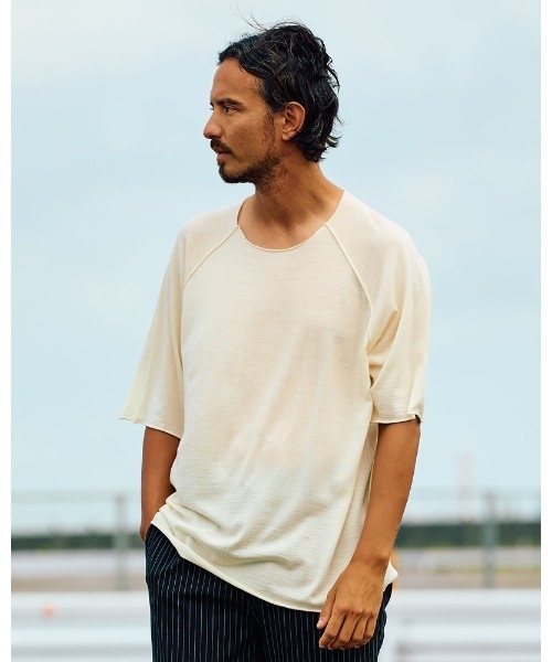 wjk tシャツ summer wool jersey cut-off s/s メンズ : ZOZOTOWN