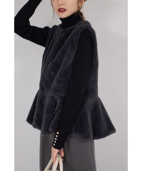 ベスト ジレ 「ZOZO限定カラー」ペプラムエコファージレ レディース Fit more ベスト ジレ 「ZOZO限定カラー」ペプラムエコファージ
