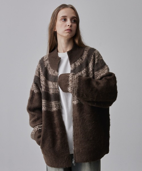 ニット/セーター vintage knit coat made in italy ニット セーター 「9色展開」ヴィンテージライクケーブルニット