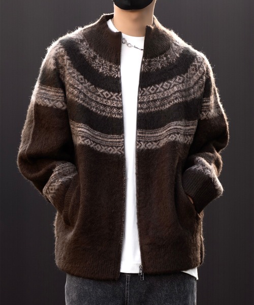 ニット/セーター vintage knit coat made in italy ニット セーター 「9色展開」ヴィンテージライクケーブルニット