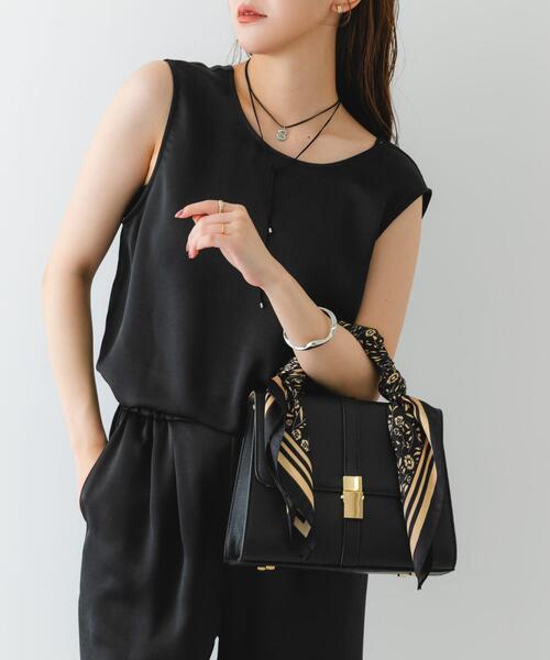 【美品】RODE SKO フラップハンドバッグ ロデスコ ベージュ RODE SKO ハンドバッグ サブバッグ付フラップハンドバッグ