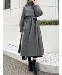 dazzlin コート アウター 2WAYカラーレディコート「スタンド