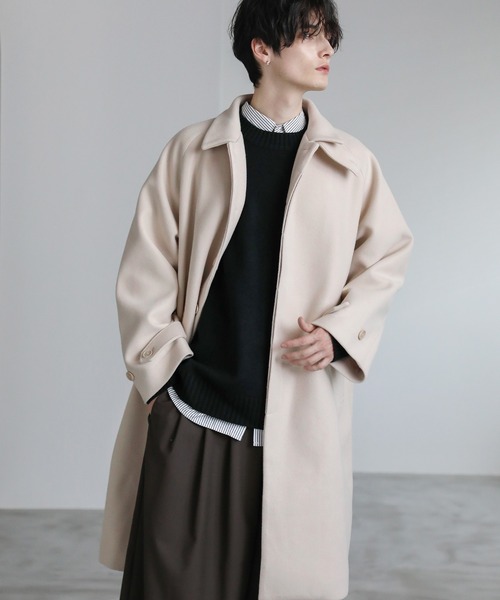 半額以下！未使用 Lancetti メンズコート ASTRONOMY ステンカラーコート コート ビッグシルエットスタンドネック