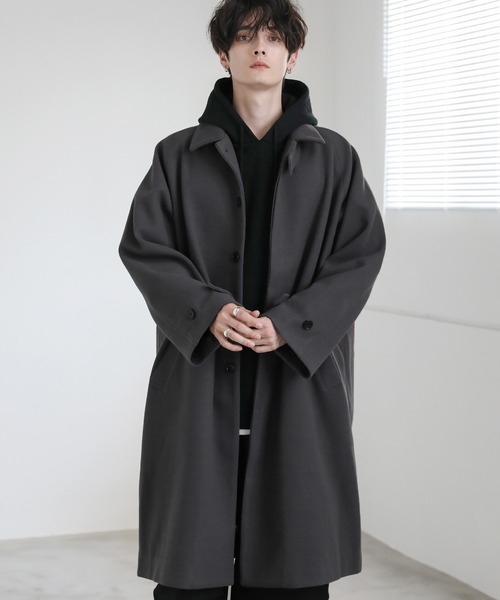 Acne Studiosステンカラーコート メルトンウール アウターMOON社製 ASTRONOMY ステンカラーコート コート ビッグシルエットウールタッチ