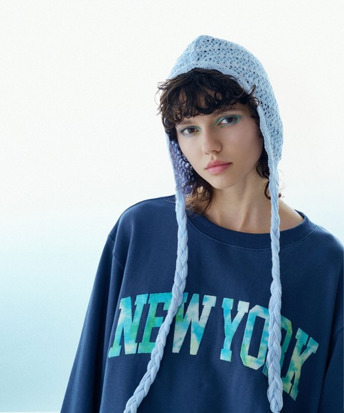 【関税込み】Anna Sui ブラック クロシェ ニットビーニー ニット帽 ニットキャップ クロシェニットキャップ レディース
