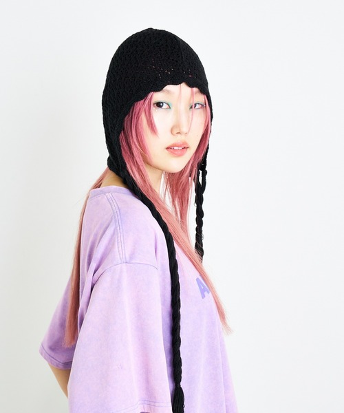 ニット帽 ニットキャップ クロシェニットキャップ レディース