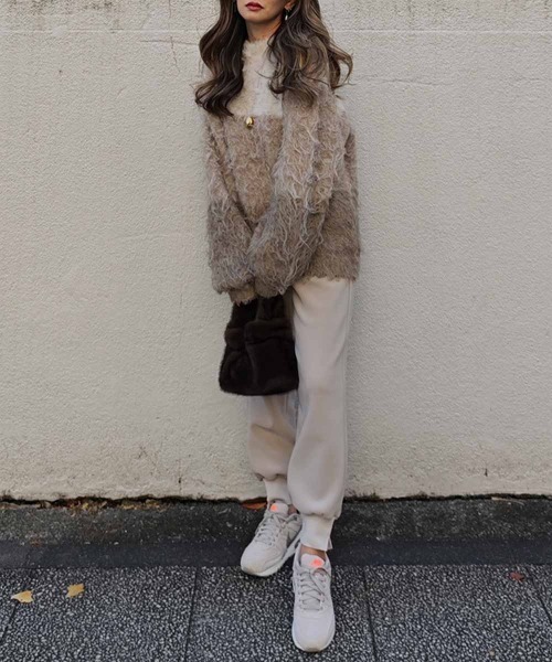 esutoreja ニット セーター マルチカラーニットトップス