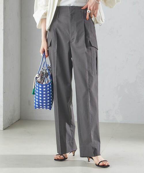 シップス（SHIPS）/〈洗濯機可能〉ポリエステル 麻 カーゴ パンツ SHIPS（シップス） カーゴパンツ 「洗濯機可能」ポリエステル 麻