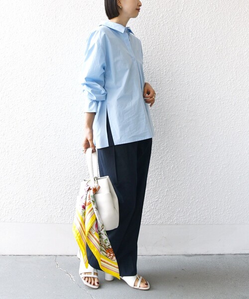 SHIPS（シップス） カーゴパンツ 「洗濯機可能」ポリエステル 麻