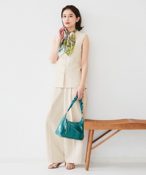 美品】アダムエロペ キャンバスリネンジレ トップス ベスト ジレ 美品