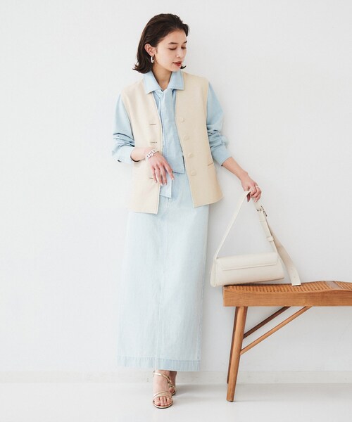 UNTITLED（アンタイトル） ベスト ジレ 「セットアップ可能」リネン