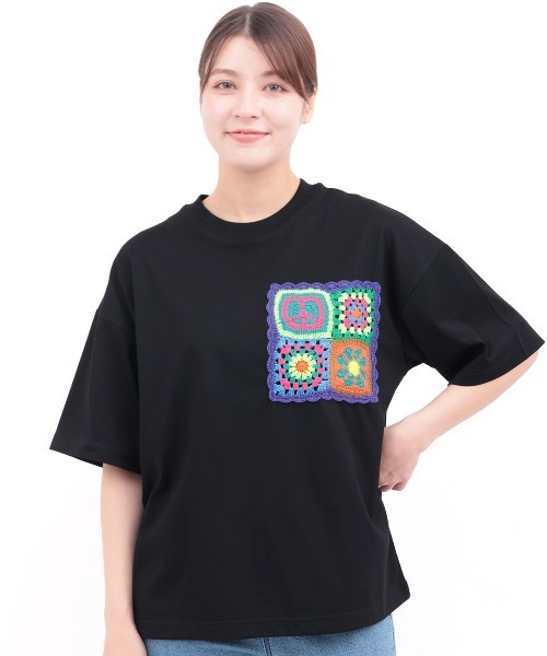 チチカカ（TITICACA） tシャツ 半袖 カラフルクロシェポケットTシャツ