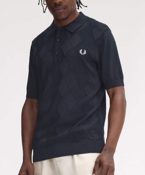 【FRED PERRY】ニット ポロシャツ 楽天市場】フレッドペリー ニット ポロシャツ 長袖 FRED PERRY