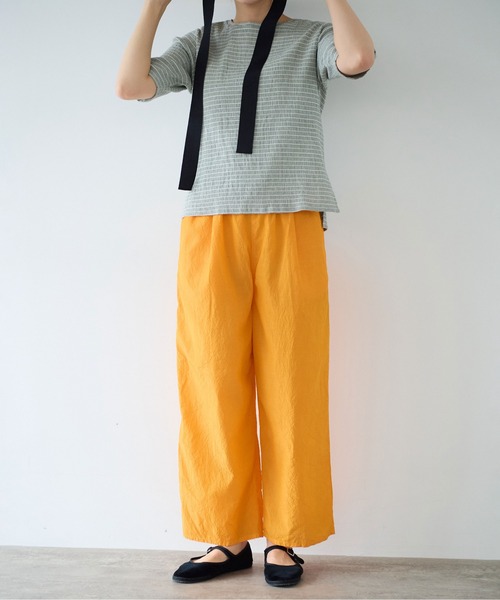 yuni　ペチパンツ yuni パンツ コットンキュプラ プロダクトダイ ワイドペチパンツ