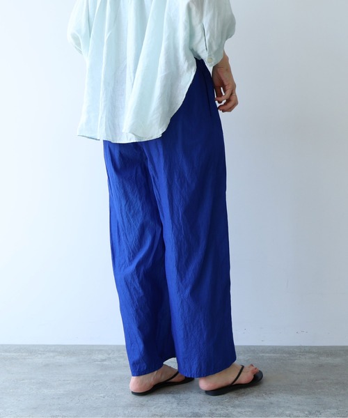 yuni コットンキュプラパンツ yuni パンツ コットンキュプラ プロダクトダイ ワイドペチパンツ