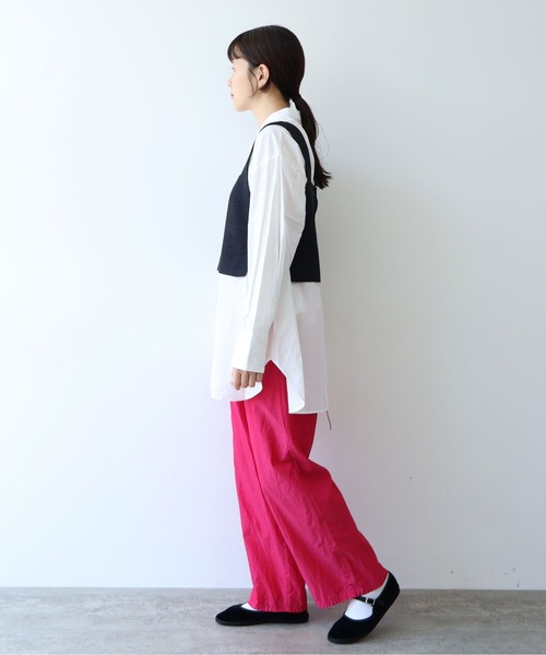美品 yuniコットンキュプラペチパンツ　ピンク 美品 yuniコットンキュプラペチパンツ ピンク
