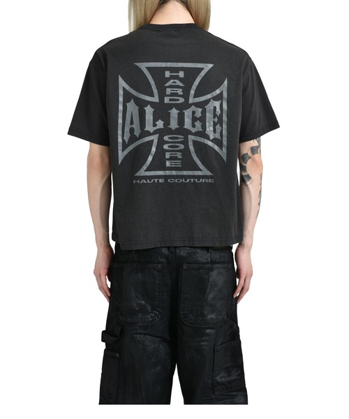 AliceHollywood Tシャツ S 黒 ALICE HOLLYWOOD tシャツ DESTROYED CHOPPER T-SHIRT メンズ