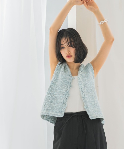 ベスト ジレ le　BELLE EPOQUE COTTON VEST レディース LE ベスト ジレ le BELLE EPOQUE COTTON VEST レディース