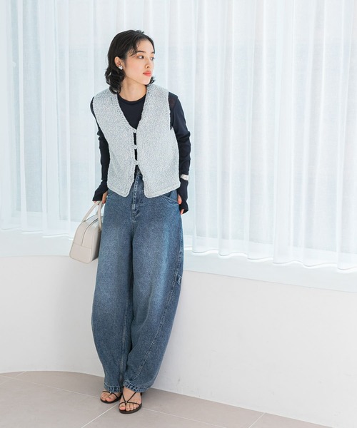 ベスト ジレ le　BELLE EPOQUE COTTON VEST レディース LE ベスト ジレ le BELLE EPOQUE COTTON VEST レディース
