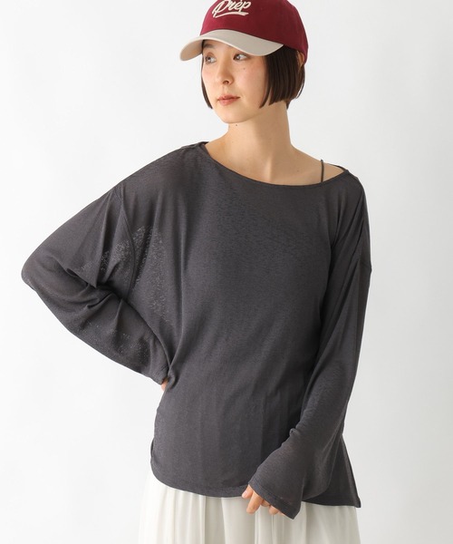 ルネ♡シャーリングトップ LEPSIM（レプシィム） tシャツ 2WAYネックロンT 286172 レディース