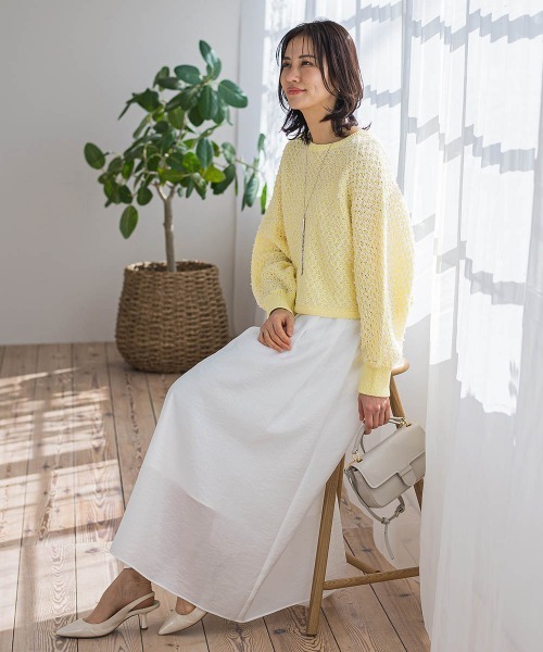 ロートレアモン（LAUTREAMONT）/ボリュームスリーブモールニット≪手洗い可能≫ LAUTREAMONT（ロートレアモン） ニット セーター ボリュームスリーブ