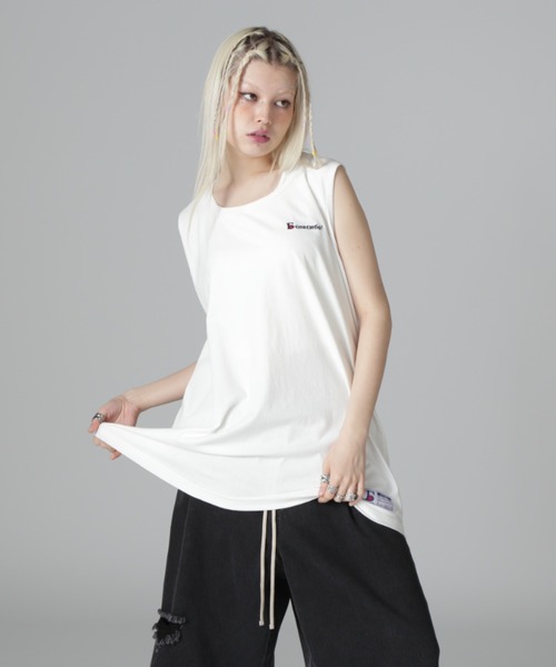 タンクトップ ノースリーブ DankeSchon/ダンケシェーン/PIGMENTSPRAY NS WORD レディース メンズ DANKE SCHON タンクトップ ノースリーブ 「WEB＆DEPOT限定