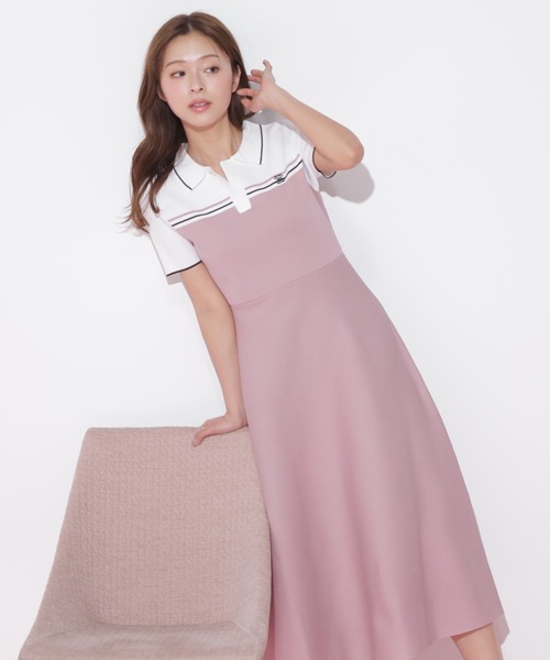 超特価激安 by JILL STUART 配色切り替えポロシャツワンピース ワンピース ワンピース