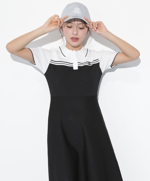 【新品】JILL by JILLSTUART　配色切り替えポロシャツワンピース JILL by STUART ワンピース 配色切り替えポロシャツワンピース