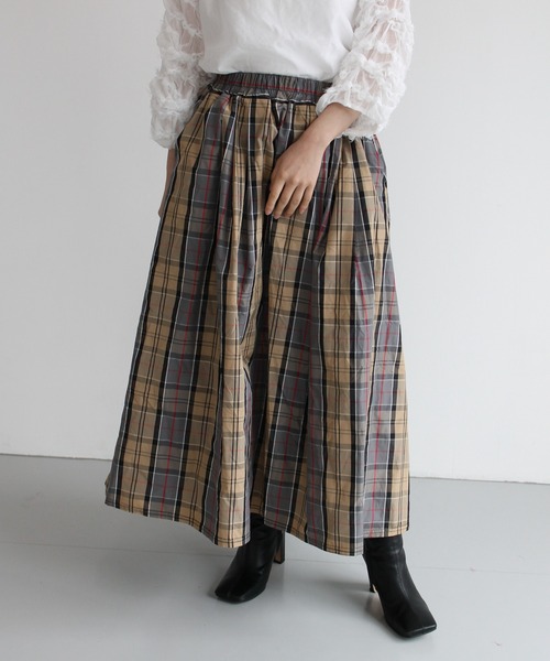 StyleSea（スタイルシー） スカート チェック柄タフタスカート