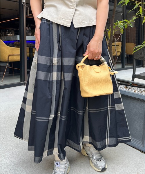 StyleSea スカート チェック柄タフタスカート : ZOZOTOWN Yahoo