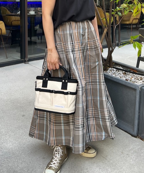 StyleSea スカート チェック柄タフタスカート : ZOZOTOWN Yahoo