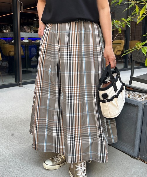 StyleSea スカート チェック柄タフタスカート : ZOZOTOWN Yahoo