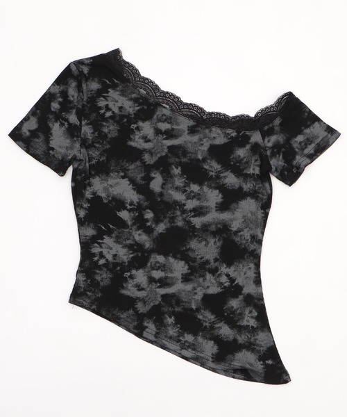 h.NAOTO 半袖Tシャツ クロス柄 オフショルダー tシャツ オフショルクロスピチT メンズ レディース : ZOZOTOWN Yahoo