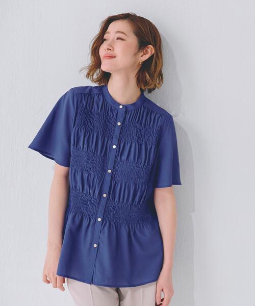 grove ブラウス シャツ 大人の抜け感シアースラブシャーリング