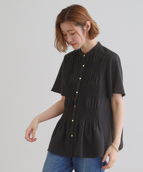 grove ブラウス シャツ 大人の抜け感シアースラブシャーリング