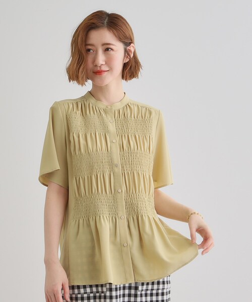 grove ブラウス シャツ 大人の抜け感シアースラブシャーリング