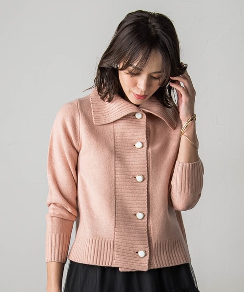 「Viaggio Blu」 ニットカーディガン S ネイビー レディース_画像6