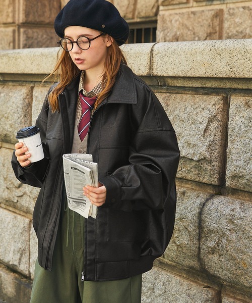 MONO-MART LADY'S」 ジップアップブルゾン FREE ブラック レディース