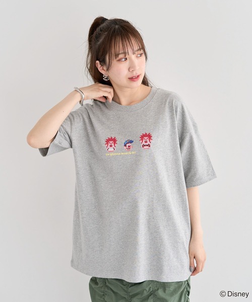 Disney tシャツ シュガーラッシュ / クロスステッチ刺繍半袖TEE