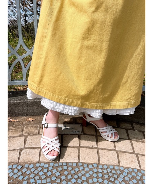 PINK HOUSE ジャンパースカート ネームワッペンいっぱい