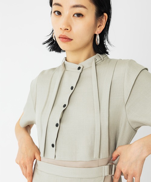 HeRIN.CYE Switching dress ブルー フリーサイズ HeRIN.CYE Switching dress ブルー フリーサイズ
