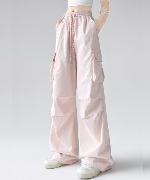 mushwear（マッシュウェア） ワイドパンツ カーゴパンツ パラシュート