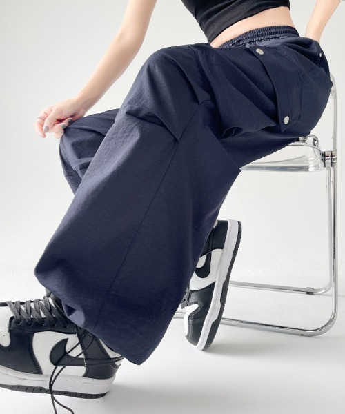 mushwear（マッシュウェア） ワイドパンツ カーゴパンツ パラシュート