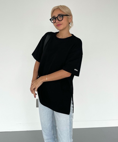 tシャツ サイドスリットオーバーサイズＴ レディース