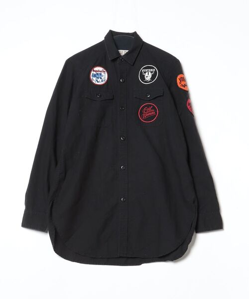 「HYSTERIC GLAMOUR」 長袖シャツ SMALL ブラック レディース HYSTERIC GLAMOUR 「HYSTERIC GLAMOUR」 長袖シャツ SMALL