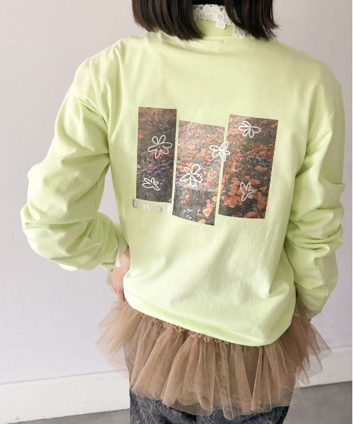 tシャツ Casselini(キャセリーニ)キラキラフォトTシャツ レディース