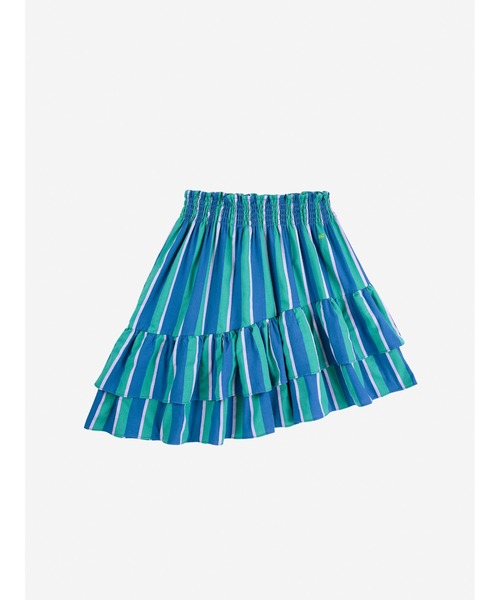 BOBO CHOSES - スコート Striped woven MIDI skirt キッズ 小わっぱ服 うしろ帯 スカート-子ども服、シューズ