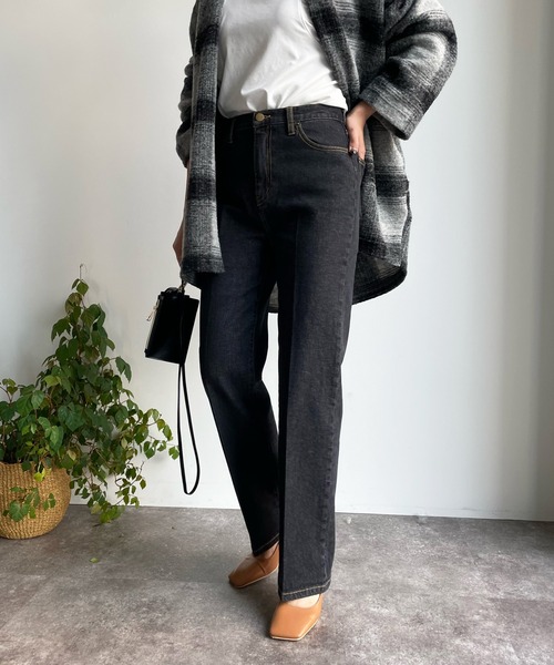 [DouDou] обработка Denim брюки 38 голубой женский 