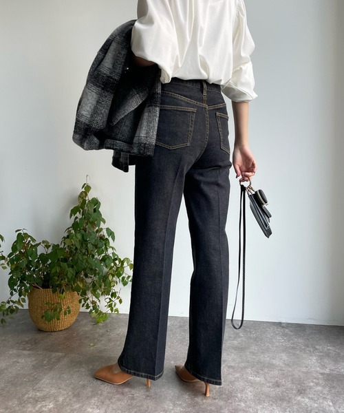 [DouDou] обработка Denim брюки 38 голубой женский 